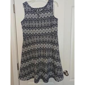 Talbot's Women's Dress. Midi Length. Blue And White. Size Large